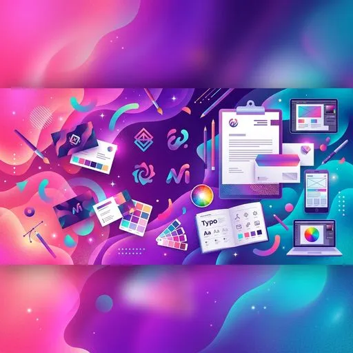 Professional brand identity visual assets and graphic design showcase